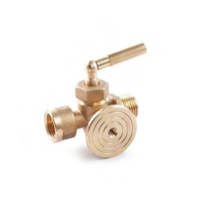 Кран для манометра трехходовой с фланцем 1/2" VT.1808.RG