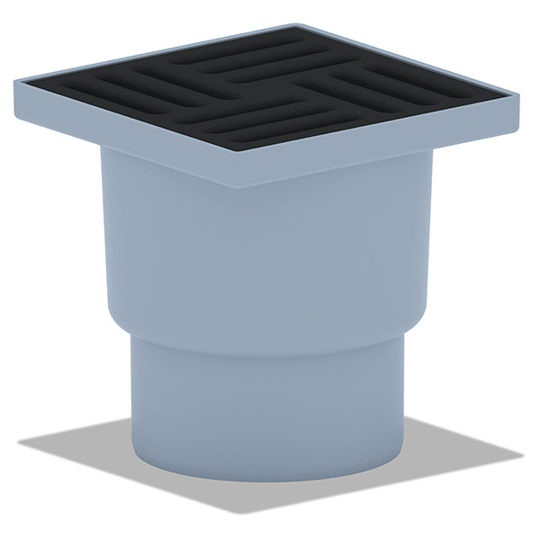 Трап TA1216 вертикальный нерегулируемый с выпуском 110мм, с чугунной решеткой 150*150