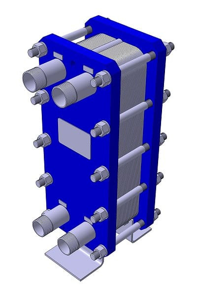 Пластинчатый разборный теплообменник отопления ET-006-26DN32
