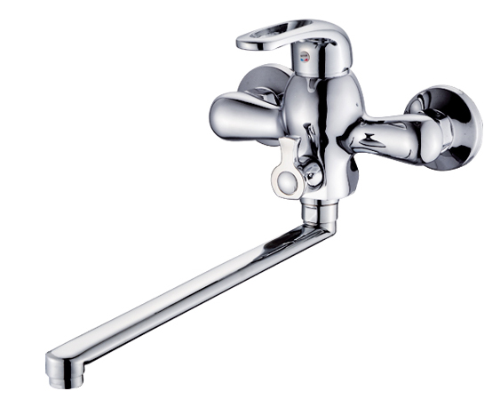 Смеситель д/ванны 1-ручк. универс,хром,плоск прям излив Potato P2236