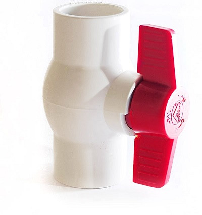 Кран ХПВХ шаровый  1/2" (КВ-КВ)