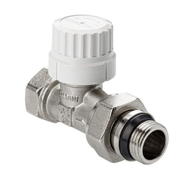 Клапан радиаторный прямой с преднастройкой М30х1,5, DN15, 1/2" VT.038.NRC.04