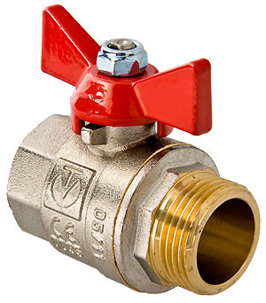 Кран шаровой BASE 3/4" B-H ручка бабочка VT.218.N.05