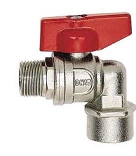 (FER)Кран шаровой  угловой н.в 1/2 2R