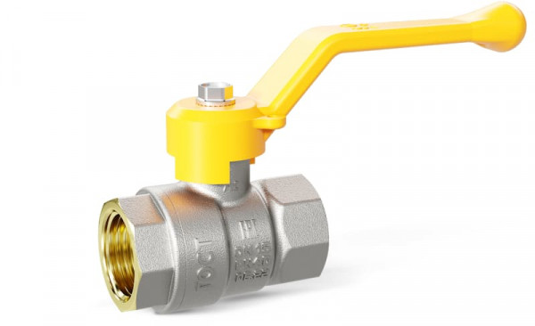 Кран шаровой латунный ник. ГАЗ Pride Ду20 Ру40 рычаг LD 47.20.В-В.Р