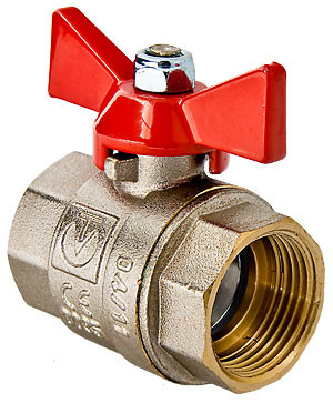 Кран шаровой BASE 3/4" B-B ручка бабочка VT.217.N.05