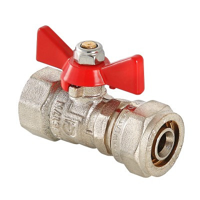 Кран шаровой с обжимным соединением и внутренней резьбой 16 х 1/2" VT.342.N