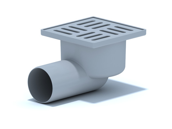 ТрапTA5104 горизонтальный нерегулируемый с выпуском 50мм, с пластиковой решеткой 100*100