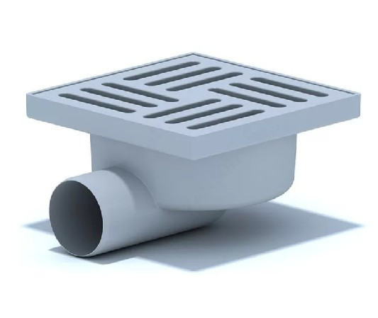 ТрапTA5110горизонтальный нерегулируемый с выпуском 50мм, с пластиковой решеткой 150*150