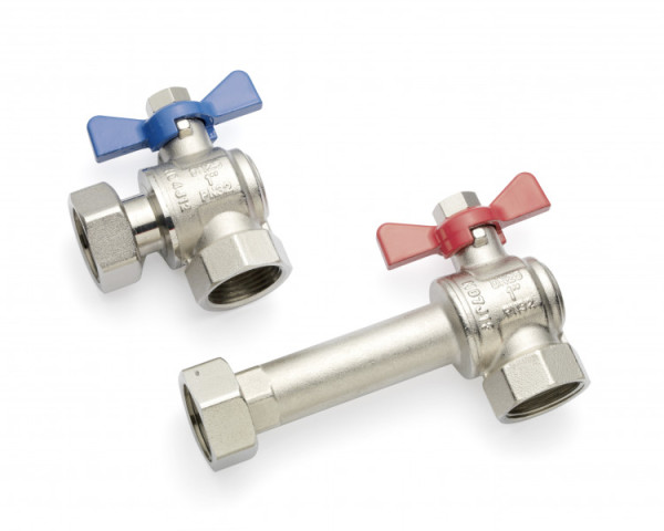 Комплект кранов шаровых угловых G 1" для коллекторов HKV/HLV REHAU