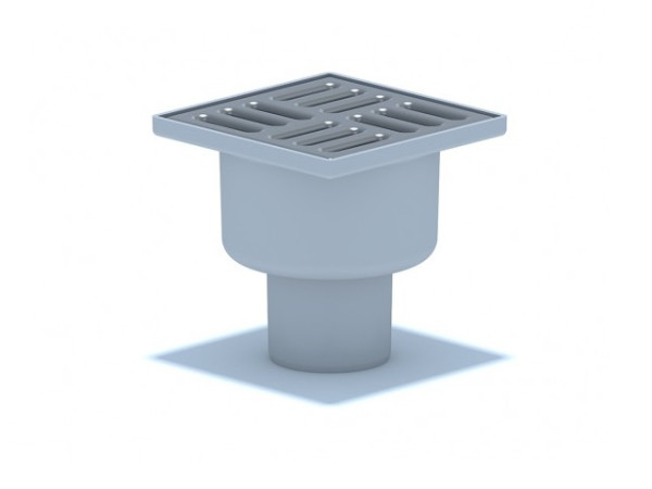 ТрапTA5202 вертикальный нерегулируемый с выпуском 50мм, с нержавеющей решеткой 100*100