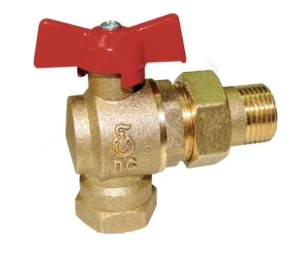 Кран шаровой DN15 угловой со сгоном 11Б27п17 Беларусь