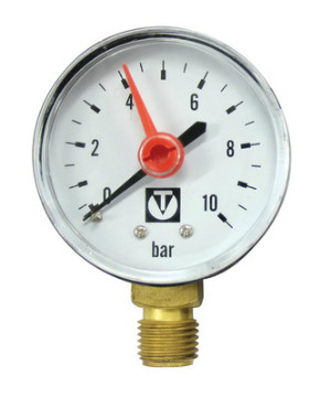 Манометр 50мм с нижним подключением 1/4", 0-10 бар VT.TM50.D.02