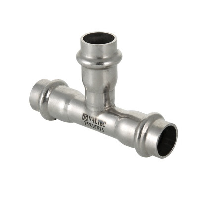 Тройник нерж. сталь, 22 пресс Valtec