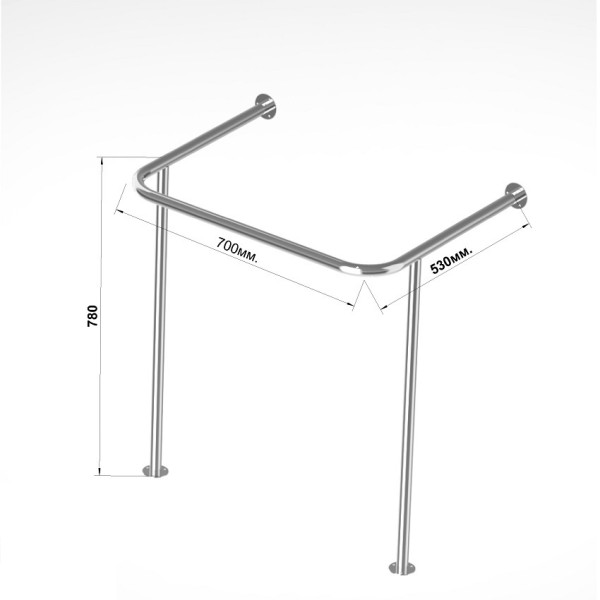 Поручень для раковины серии П, тип 1