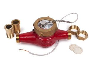 DRHi-32, счетчик горячей воды многоструйный сухоход IP68, класс"С" имп.вых.с присоединителями Groen