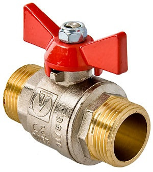 Кран шаровой BASE Н-Н 3/4" ручка бабочка VT.219.N.05