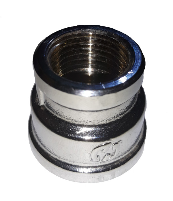 Муфта переходная 3/4" - 1/2" GF ИТАЛИЯ хром полиров.