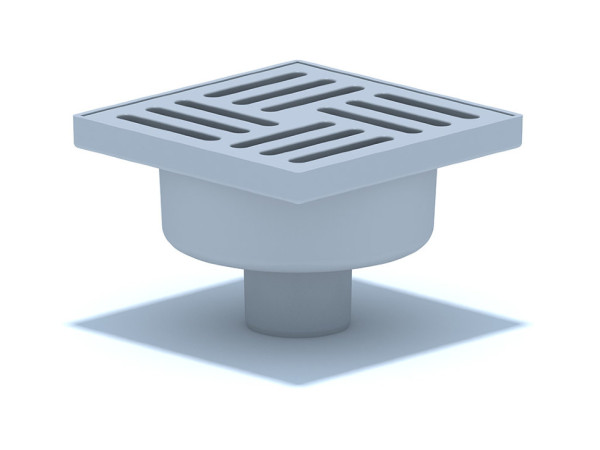 ТрапTA5210вертикальный нерегулируемый с выпуском 50мм, с пластиковой решеткой 150*150