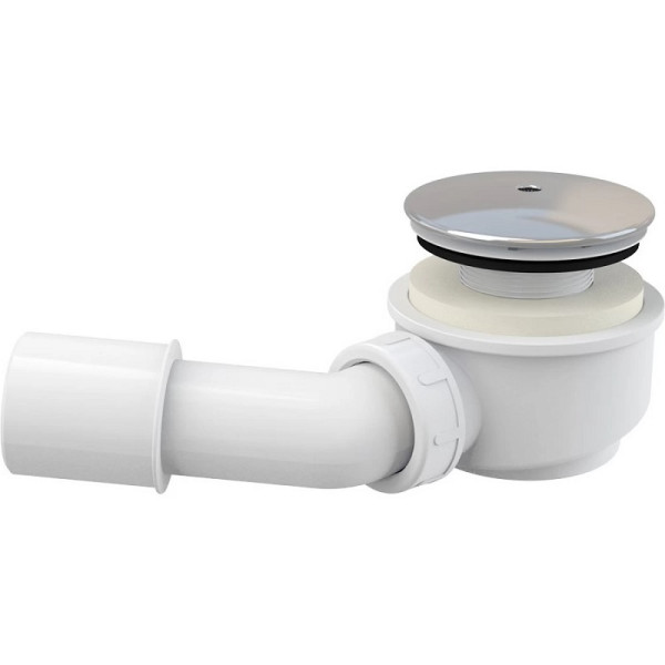 Сифон д/поддона h=72мм 1 1/2"x60/40 хром/слив Alca A47CR-60