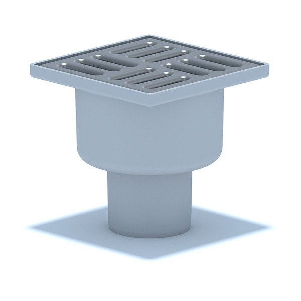 ТрапTA5212вертикальный нерегулируемый с выпуском 50мм, с нержавеющей решеткой 150*150