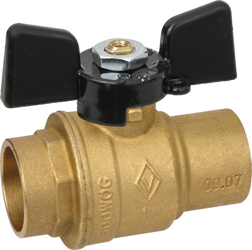 (BG) 217 Кран шар.под пайку"бабочка" 22 (14)(56)