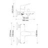 Lippe 4501 Смеситель для ванны с коротким изливом WasserKraft