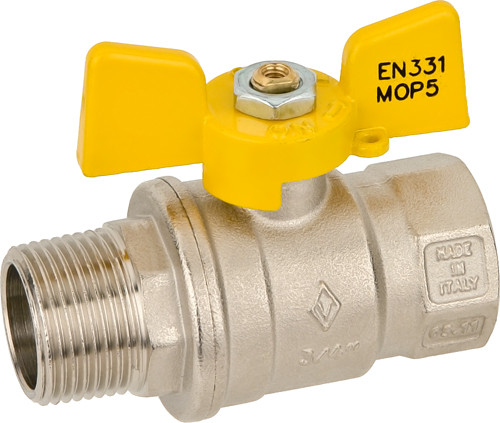 (BG) 457 Газ.кран шар.В/Н "бабочка" 1/2" (20)(80)