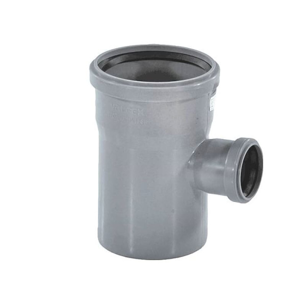Тройник PP-H сер б/н Дн110х50х87 в/к VALFEX