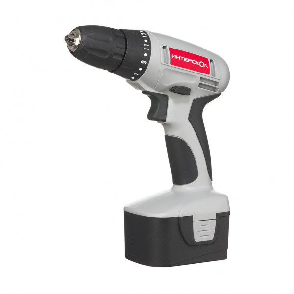 Акк. дрель 14,В, 0-400/0-1100об/мин, 12,5/8,5НМ, 15per, NiCd, 1.5Ач, 2акк Интерскол ДА-14,4ЭР