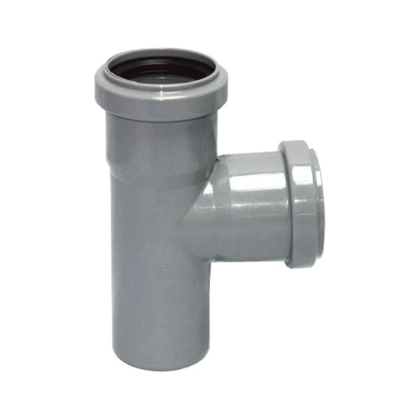 Тройник PP-H сер б/н Дн110х110х87 в/к VALFEX
