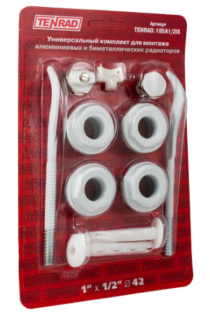 Унив.комплект TENRAD для монтажа радиаторов с двумя кронштейнами 3/4"