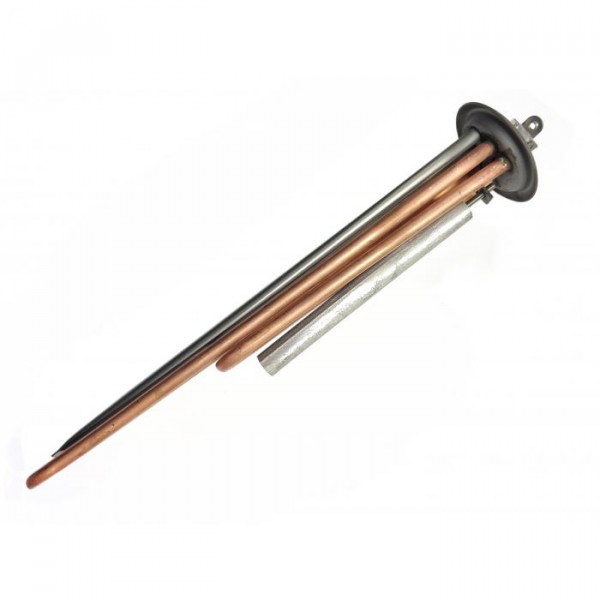 КОМПЛЕКТ: ТЭН RF 2000W(700+1300), ИТА, медь, Ø64, М4, клеммы под винт, L320мм, 220V + анод М4