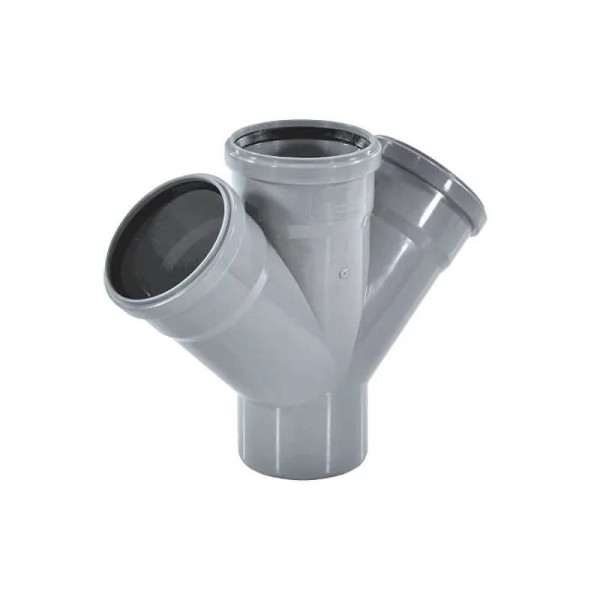 Крестовина PP-H 1-пл сер б/н Дн110х110х110х45гр в/к VALFEX